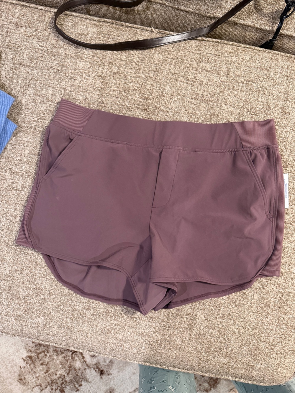 Velocity Mauve Athletic High-Waist Shorts